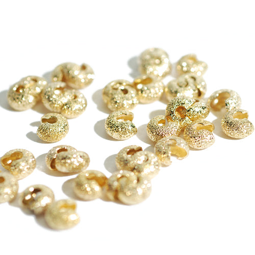 Kaschierperle Verdeckperle diamantiert / goldfarben / 50 Stk. / 4mm