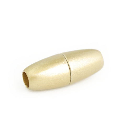 Power magnetic clasp oval / matt gold / Ø 4 mm