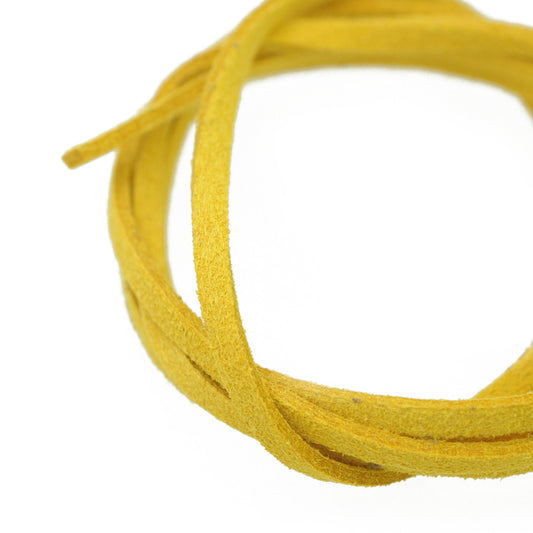 Textile ribbon yellow Ø 3mm / 1m