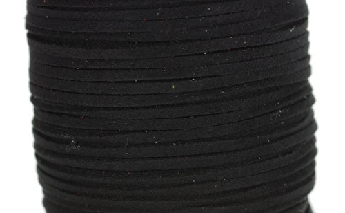 Textile ribbon black Ø 3mm / 1m