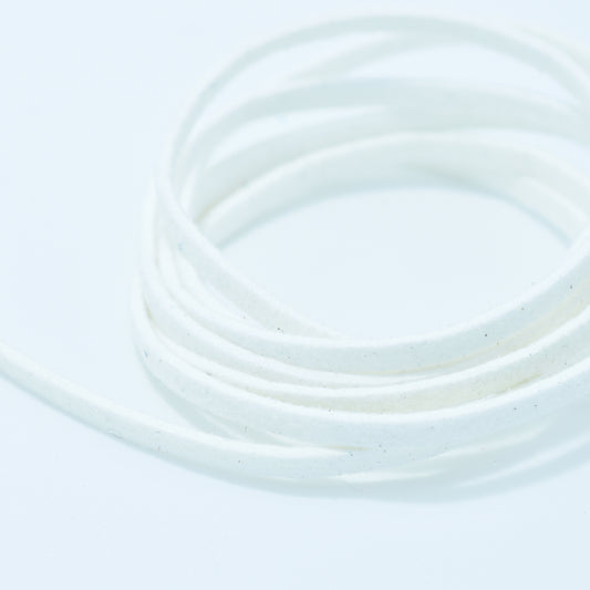 Textile ribbon white Ø 3mm / 1m
