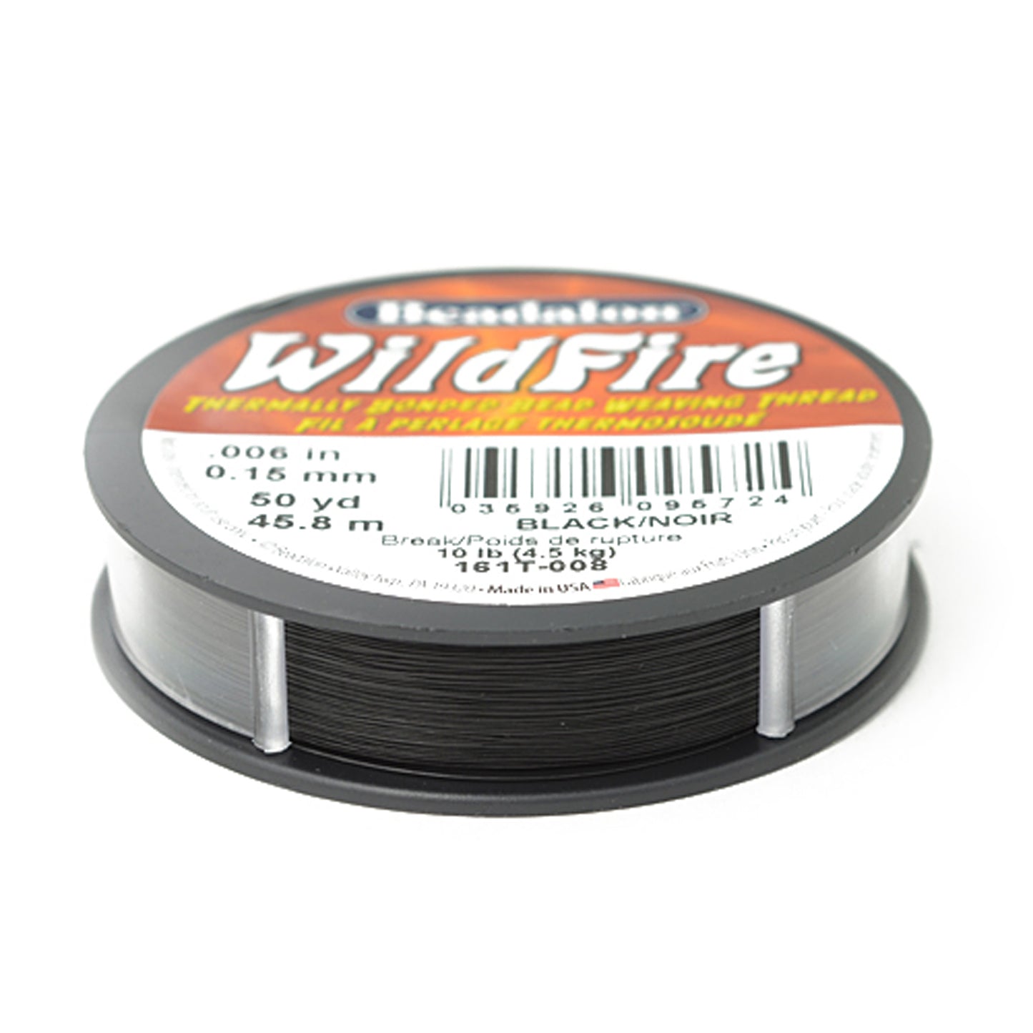 Beadalon WildFire Garn schwarz / 45m / Ø 0,15mm