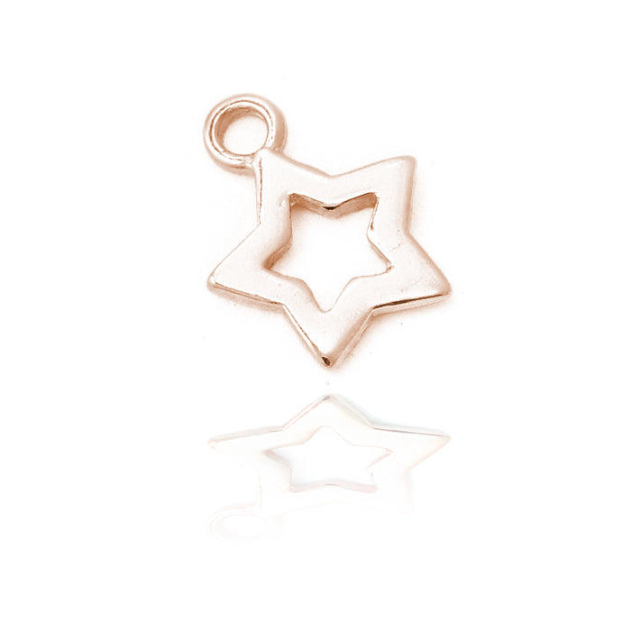 Star pendant / 925 silver rose gold plated / Ø 6mm