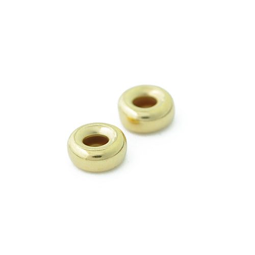 Donut spacer / 925 silver gold plated / Ø 6mm