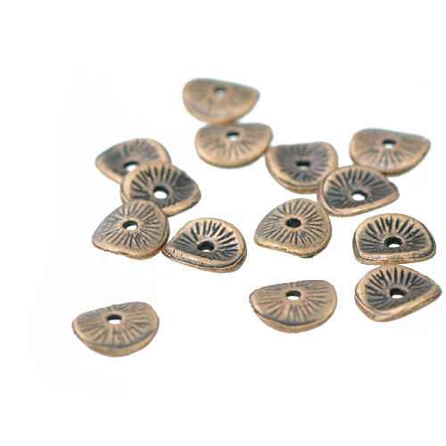 Intermediate parts grooved washers / copper-colored / 15 pcs. / Ø 9 mm