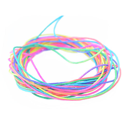 Shamballa ribbon colorful rainbow / Ø 0.7mm
