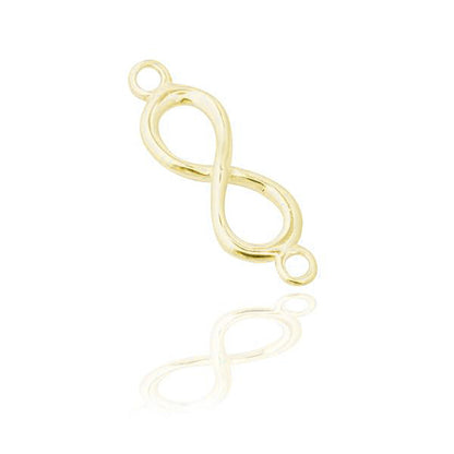 Infinity connector / 925 silver gold plated / 20mm