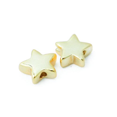 Star / 925 silver gold plated / Ø 6mm