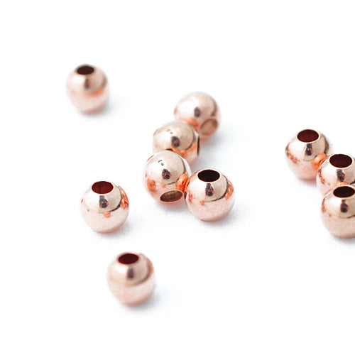 Ball / 925 silver rose gold plated / Ø 4mm