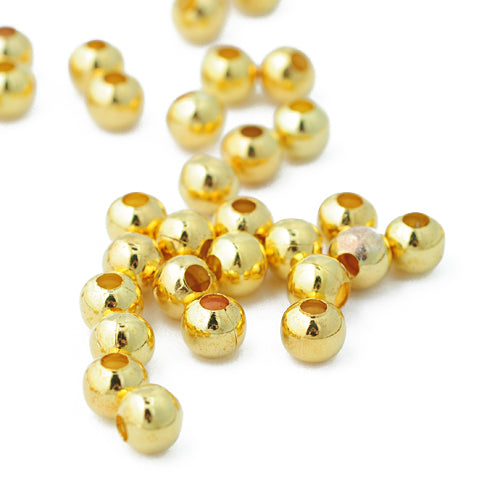 50 balls metal / golden / Ø 6 mm