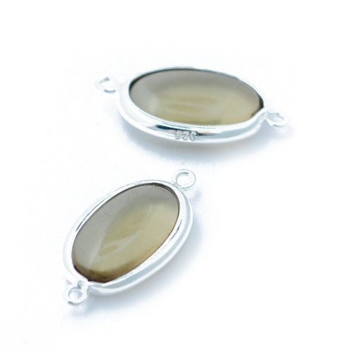 Glas Verbinder / 925er Silber / 12mm