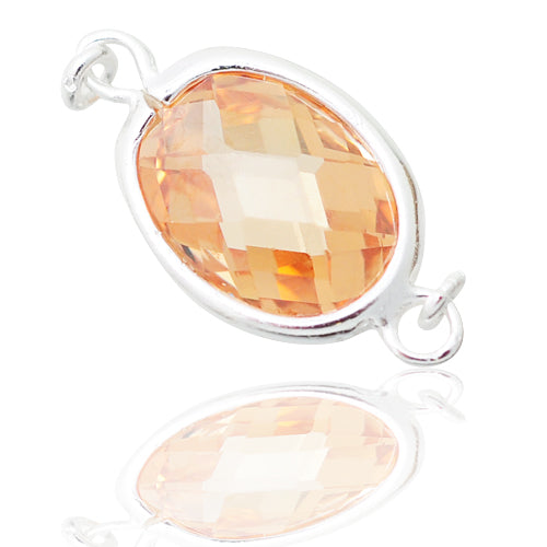 Topaz connector / 925 silver / 10mm