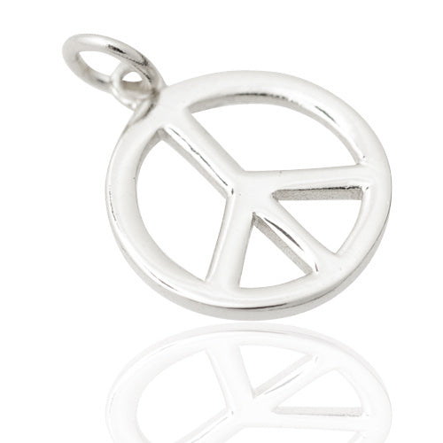 Peace pendant / 925 silver / 10 mm