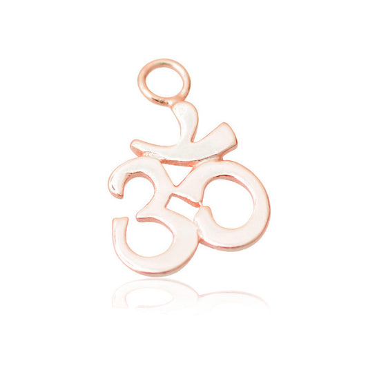 Om pendant / 925 silver rose gold plated / Ø 10mm