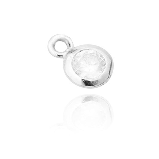 Mini zircon pendant / 925 silver / Ø 4mm