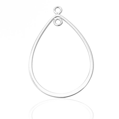 Drop pendant for hoops / 925 silver / 20mm