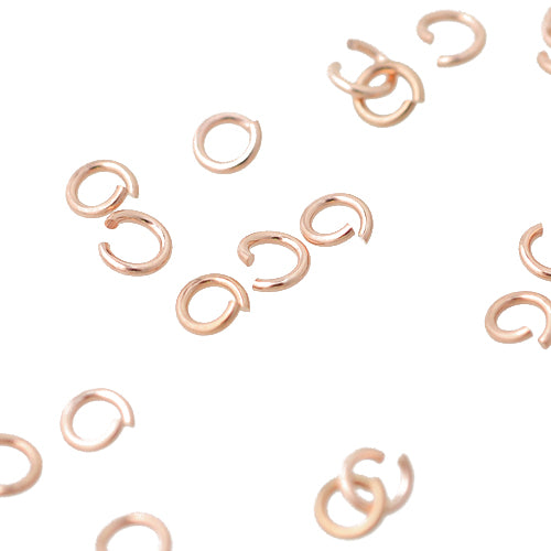 925 silver rose gold plated XS jump ring open / Ø 2.8mm