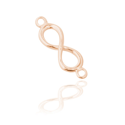 Infinity connector / 925 silver rose gold plated / 20mm