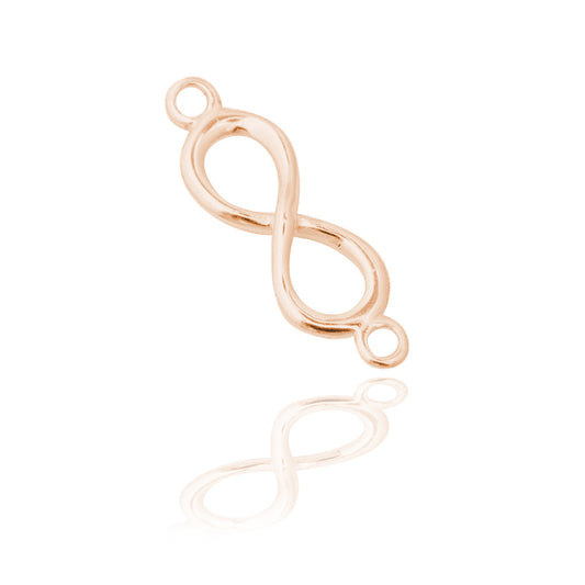Infinity connector / 925 silver rose gold plated / 20mm