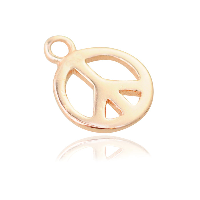 Peace pendant / 925 silver rose gold plated / Ø 6mm