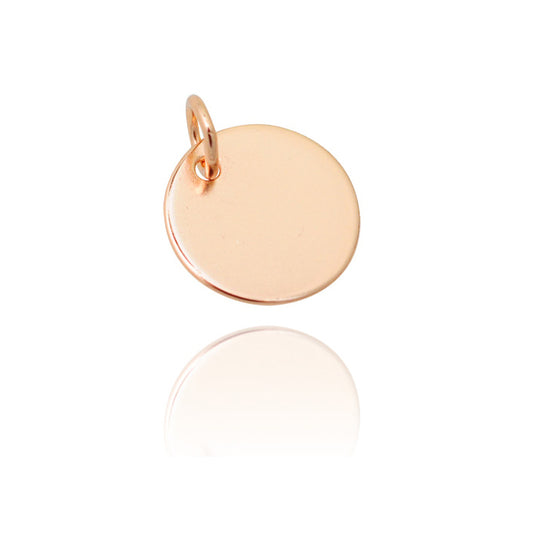 Plate pendant / 925 silver rose gold plated / Ø 8mm