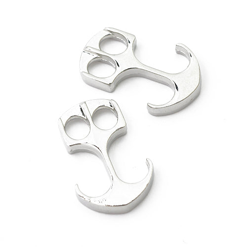 Anchor clasp / silver colored / 25 mm