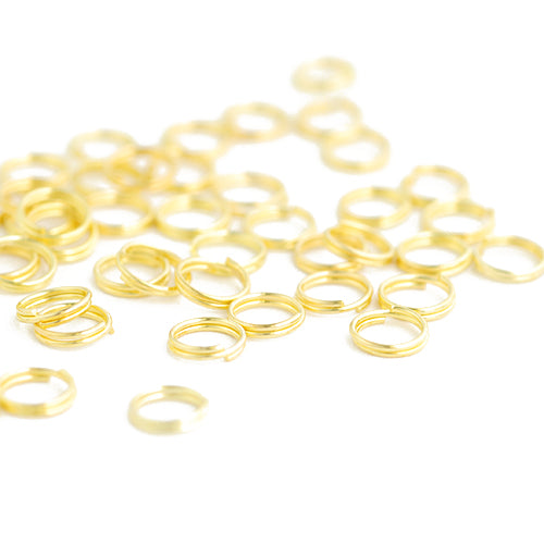 Split ring / gold colored / Ø 7mm