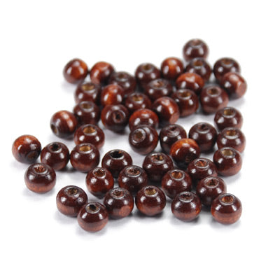 Wooden beads / brown / 100 pcs. Ø 7 mm