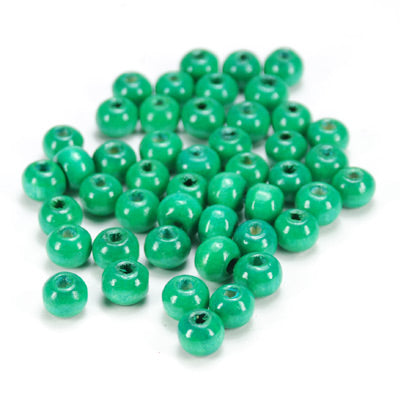 Wooden beads / green / 100 pcs. Ø 7 mm