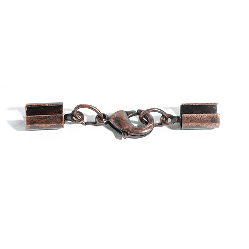 Mounted clasp with carabiner / copper / Ø 3mm