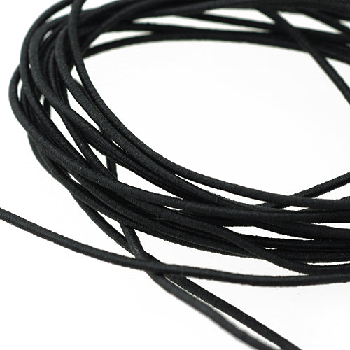 Elastic rubber band / black / 1.5m / Ø 1mm