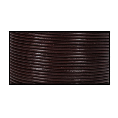 Leather cord dark brown 1m / Ø 2mm
