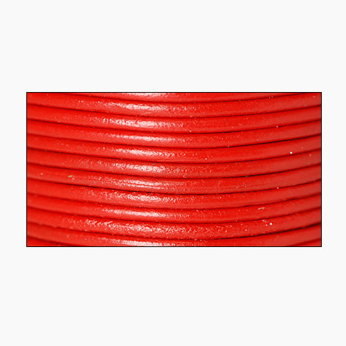 Leather cord red 1m / Ø 2mm