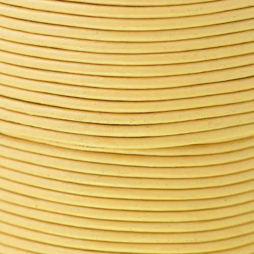 Lederband pastel gelb 1m  /  Ø 2mm