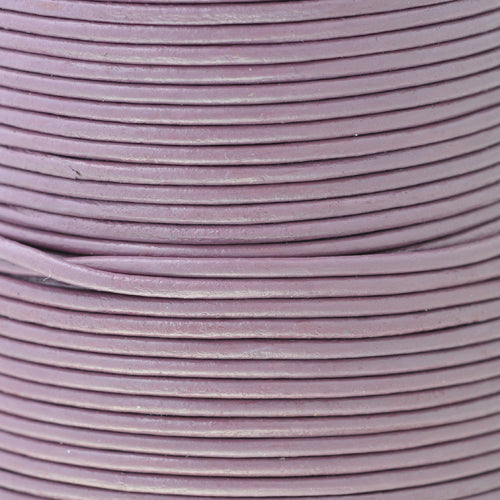 Leather cord pastel lilac 1m / Ø 2mm