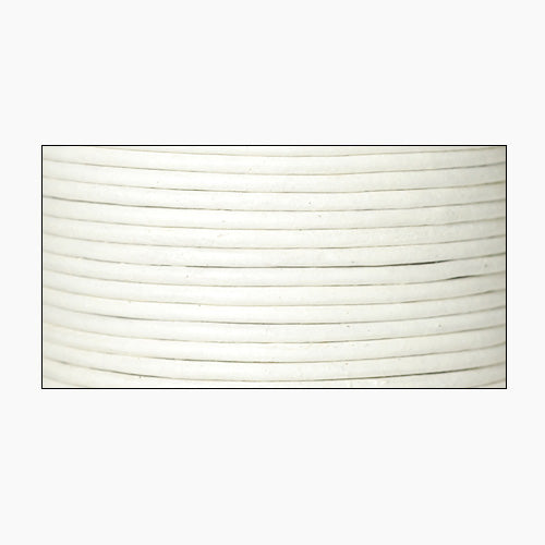 Leather cord white 1m / Ø 2mm