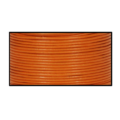 Lederband orange 1m  /  Ø 1mm
