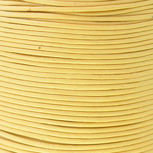 Leather cord pastel yellow 1m / Ø 1mm