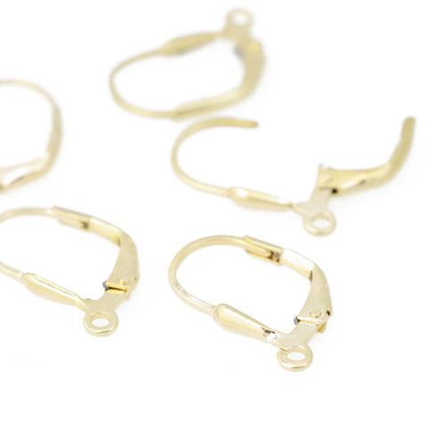 Leverback / 925 silver gold plated / 20mm