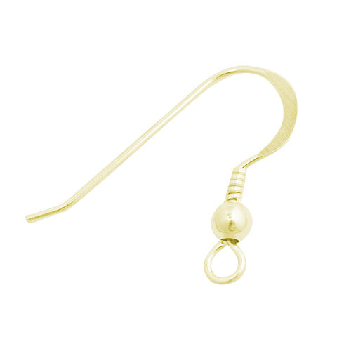 Ear hooks / 925 silver gold plated / 19mm