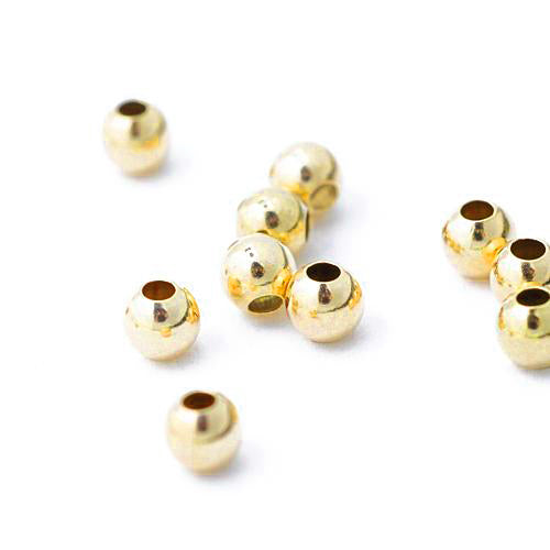 Ball / 925 silver gold plated / Ø 3mm