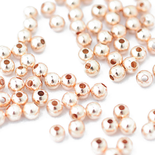 Balls metal / rose gold colored / 250 pcs. Ø 3 mm