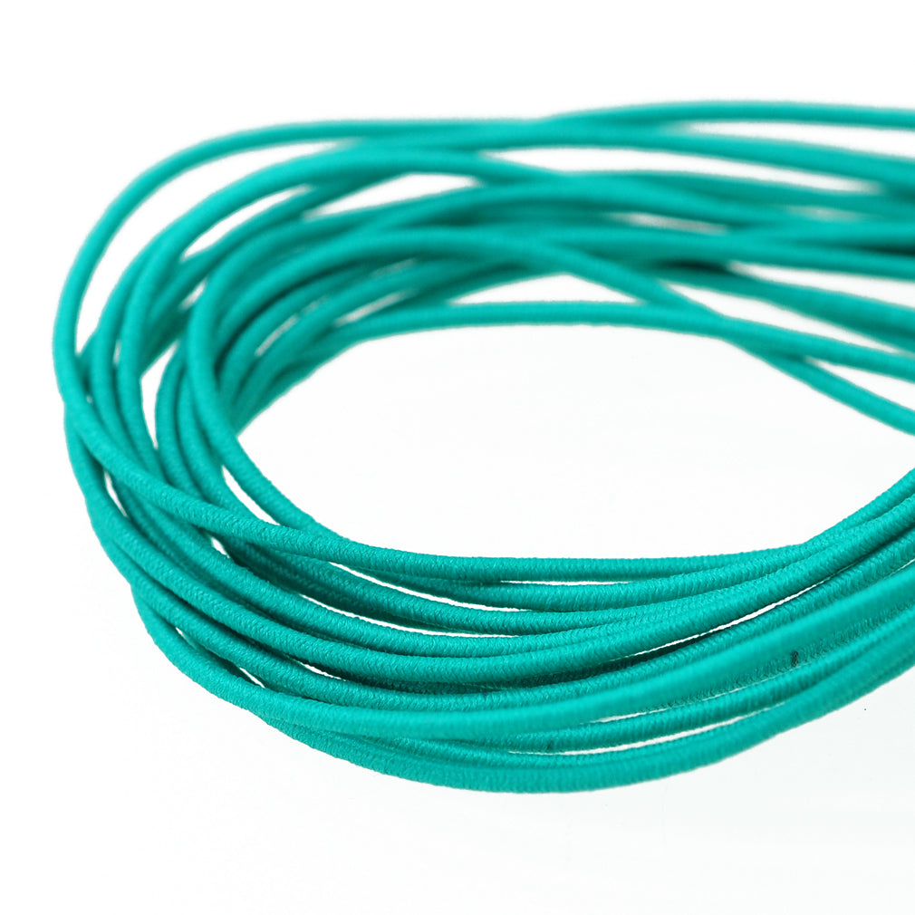 Elastic fabric ribbon turquoise 1.5m / Ø 1mm