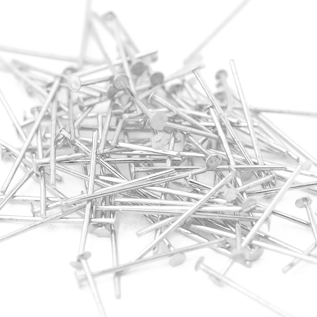 Headpins short / silver-colored / 18mm