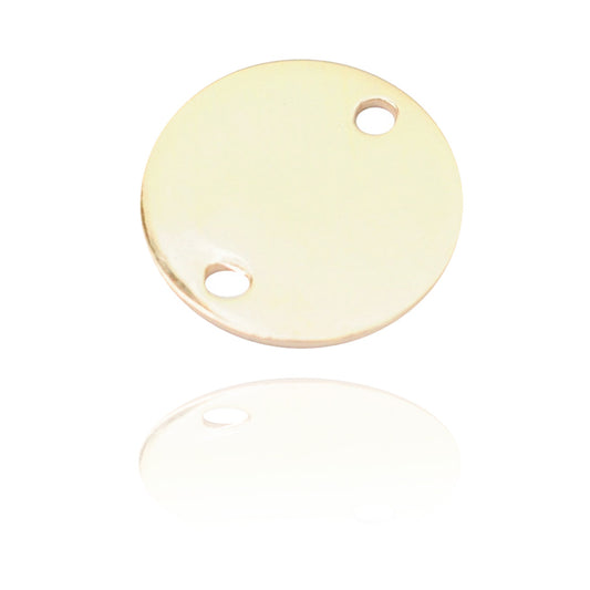 Connector plates / 925 silver gold plated / Ø 12mm