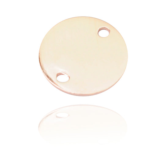 Connector plates / 925 silver rose gold plated / Ø 12mm