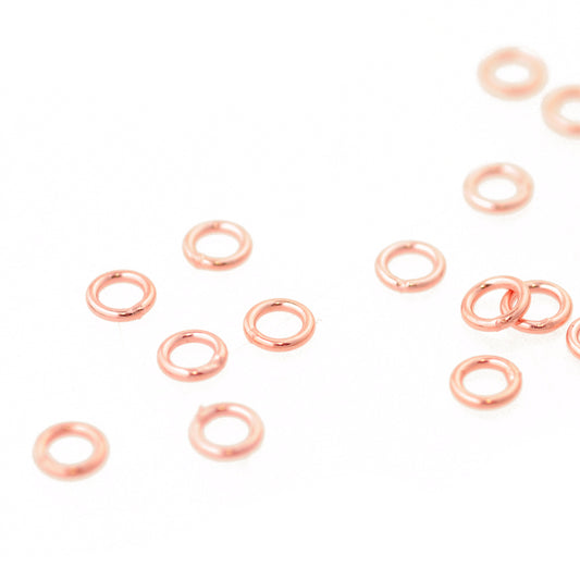 Eyelet closed / 925 silver rose gold plated / Ø 5mm