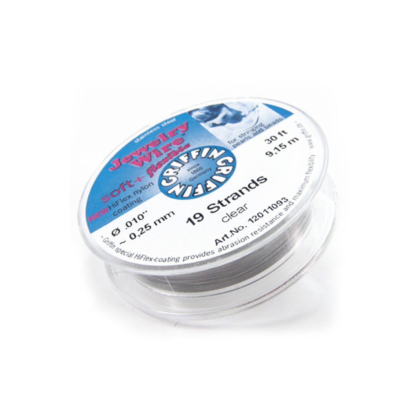 Roll of jewelry wire 9.15m / gray / Ø 0.25mm