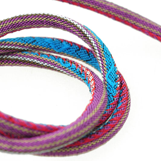 Ethnic ribbon indi purple 1m / Ø 6mm