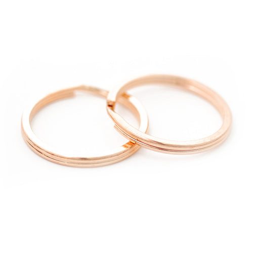 Key ring / rose gold colored / Ø 30 mm